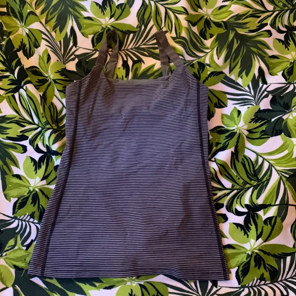 Striped yoga tank